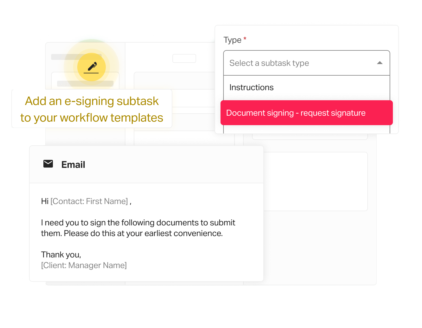 E-Signing - Subtask in Workflow Templates