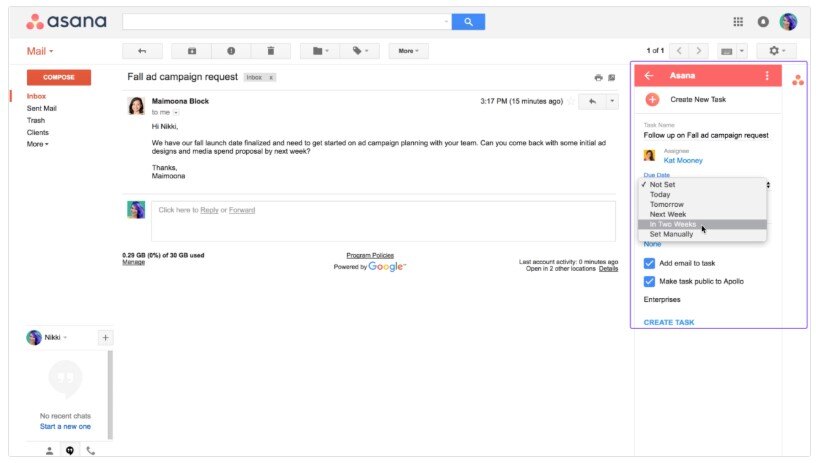 asana gmail