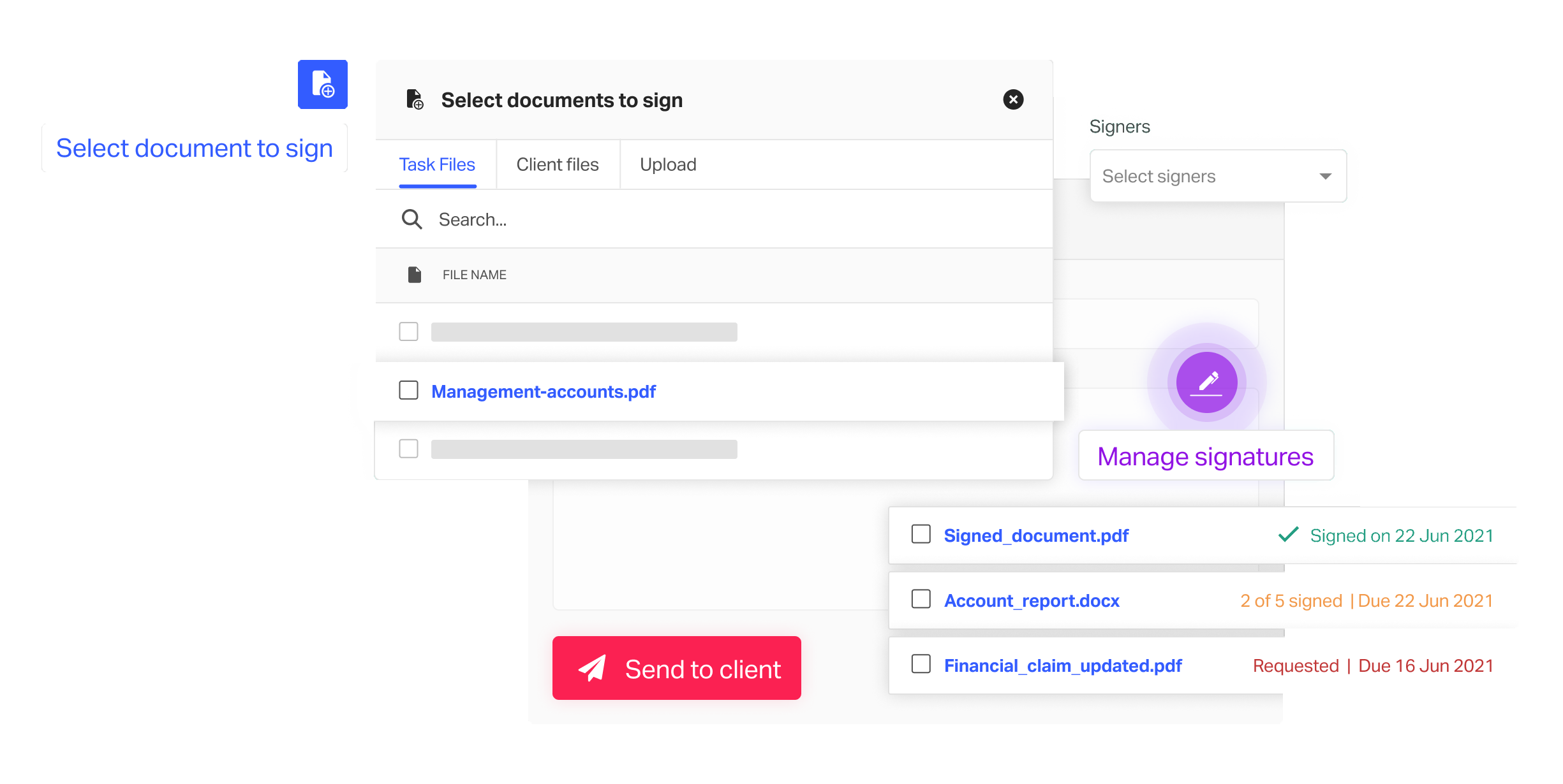 Document E-signing | Pixie